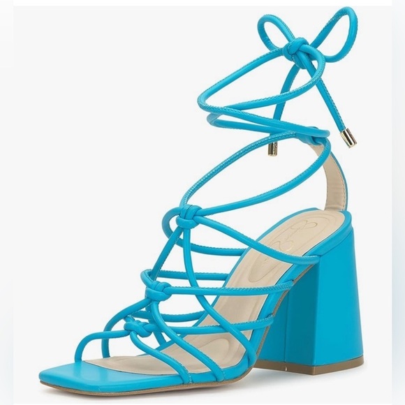 Jessica Simpson Shoes - NEW Jessica Simpson Ozias Strappy Pumps Teal Leather Size 7 NWOT
